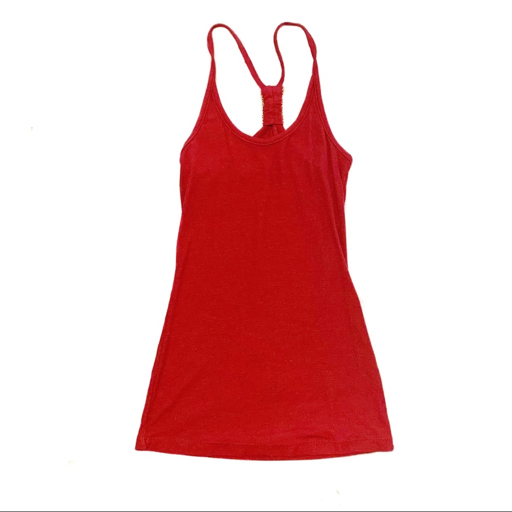 Red racerback tank